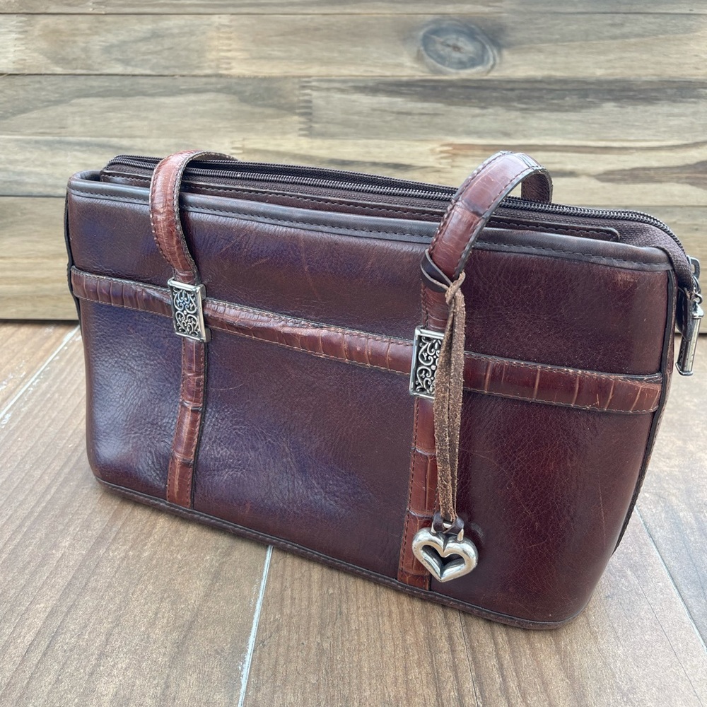 Brighton Brown leather shoulder bag purse